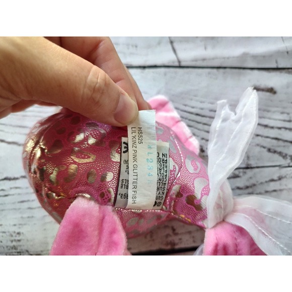 Ganz Lil'Kinz Purple Goldfish And Pink Glitter Fish Plush Stuffed Animal Fish - Picture 5 of 6